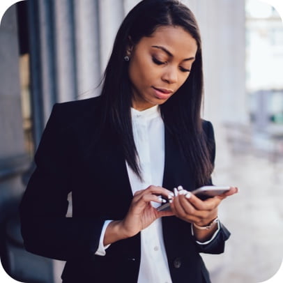 Woman looking at phone