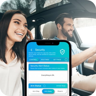 Couple Driving in Car